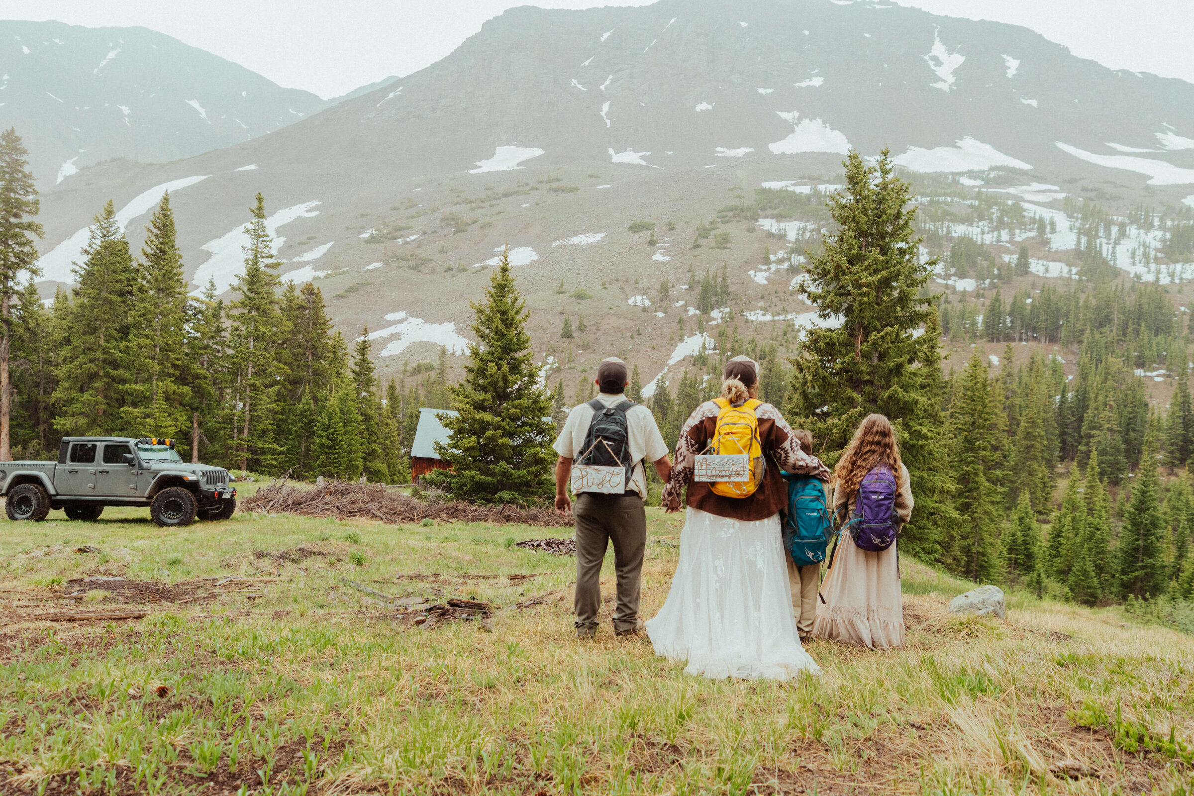 Couple eloping in the Colorado mountains, Motus Weddings